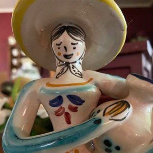 TOLEDO Spain Vintage Woman Pottery Bell